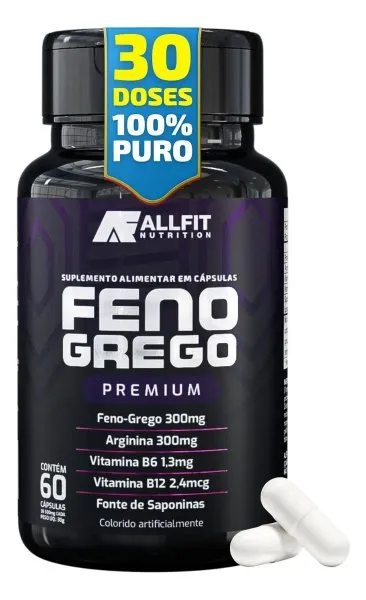 Feno Grego Premium 300mg com Arginina e Vitaminas B6 e B12 - imagem 1